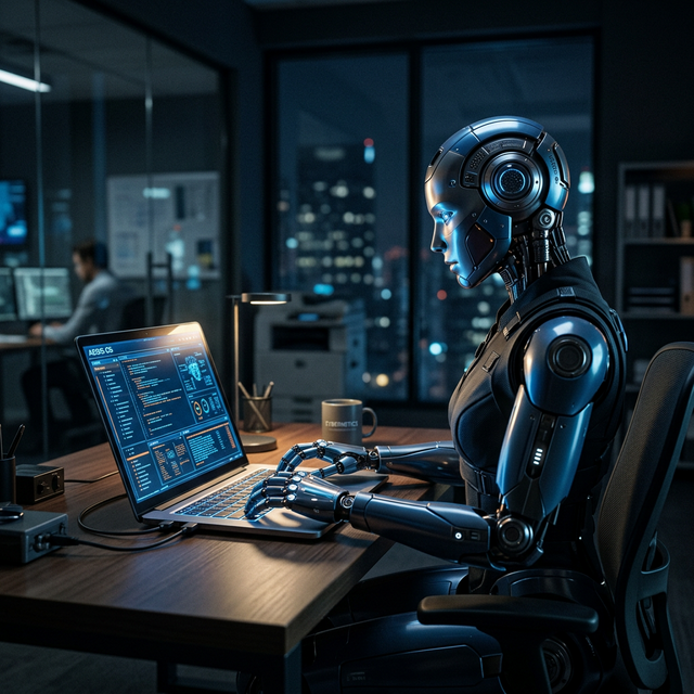 Robot working
