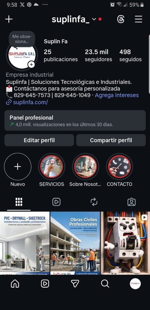 Suplinfa con 23.5k seguidores