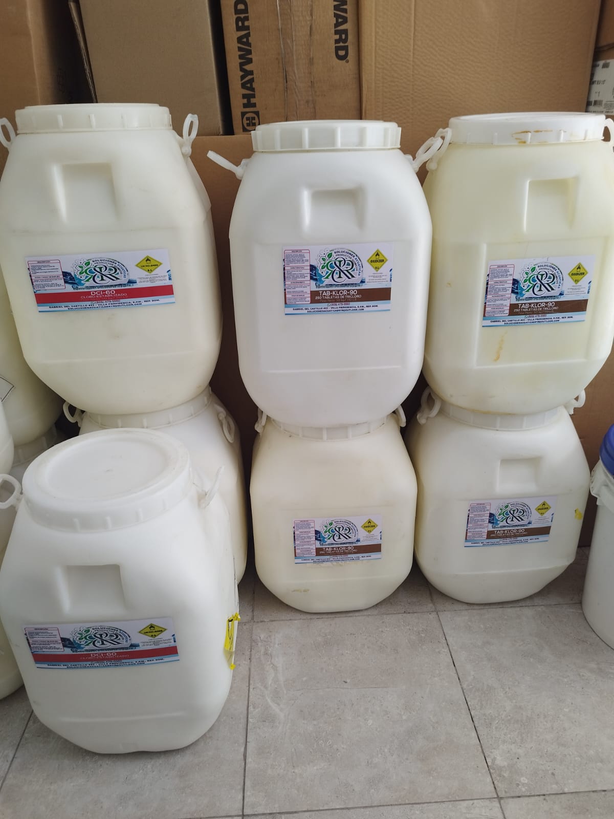 Cloro granulado DCI-60 y tabletas TAB-KLOR-90 de Soluciones Acuaticas RyR