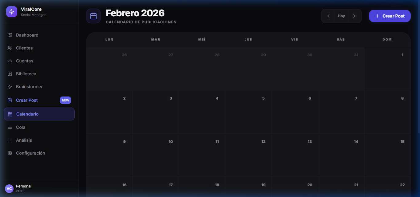 Calendario de Publicaciones